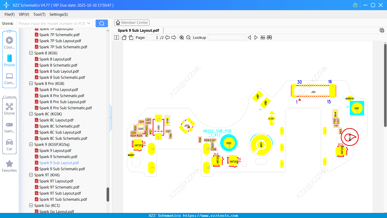 Tecno Spark 9 Sub Layout